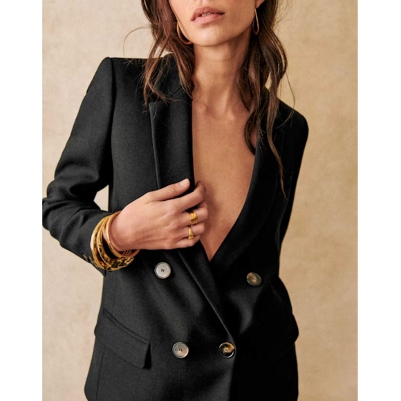 Sézane Christie Jacket Black Size 2 - Picture 2 of 11